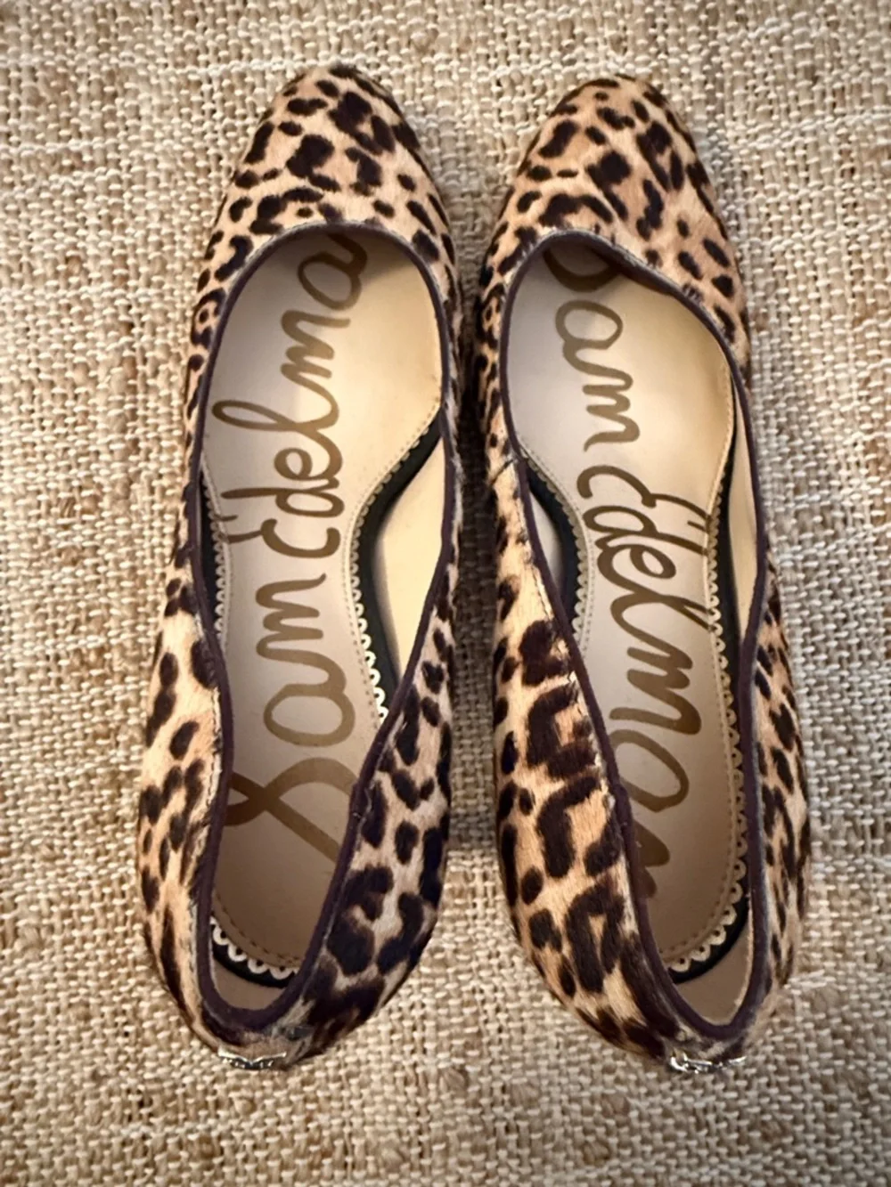 Sam Edelman Leopard Round Toe Calf Hair Pumps Size 8